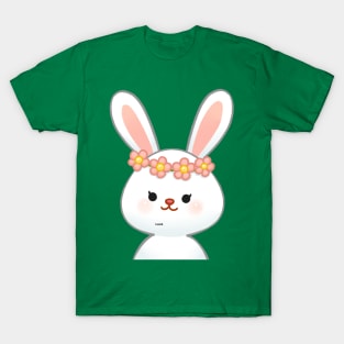 cute rabbit with flower crown T-Shirt